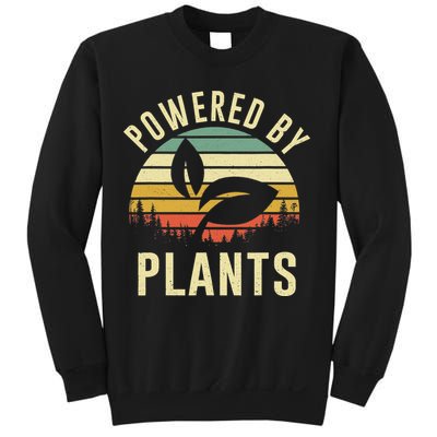 Powered By Plants Vintage Vegetarian By Vegan Diet Sweatshirt
