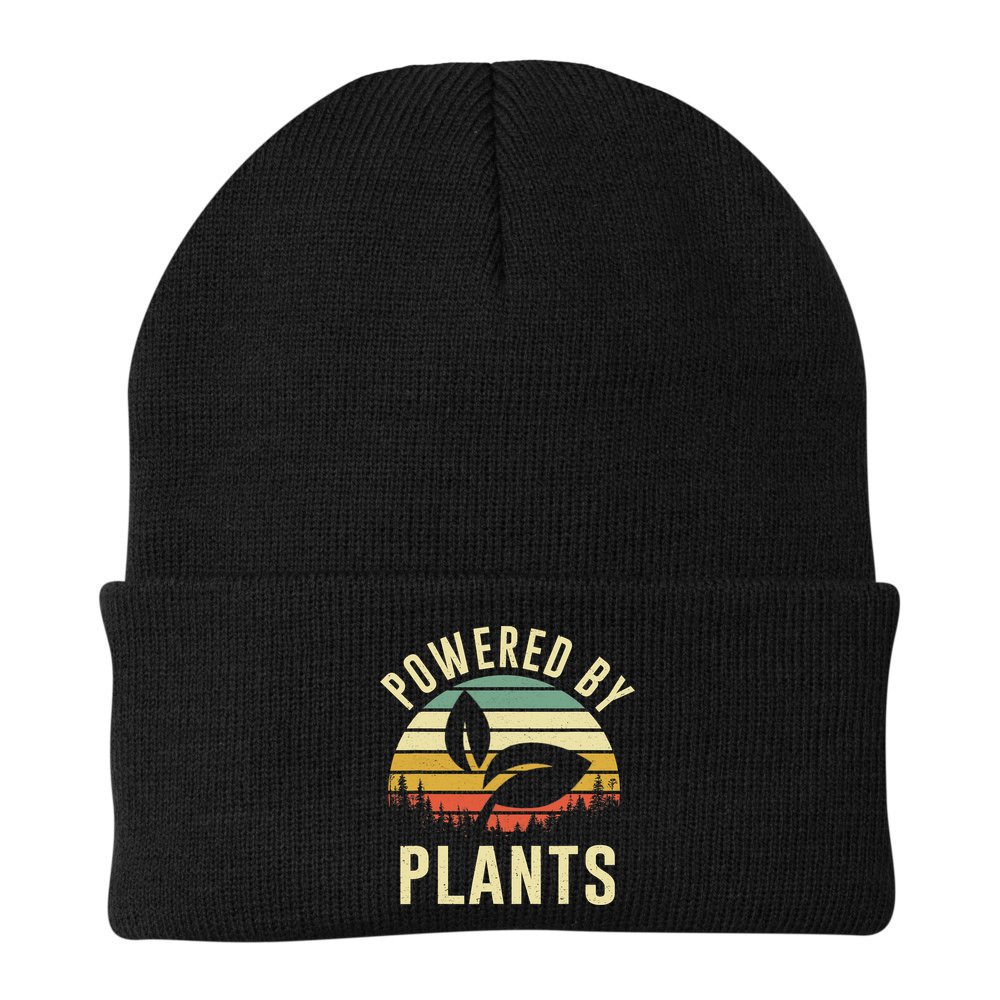 Powered By Plants Vintage Vegetarian By Vegan Diet Beanie