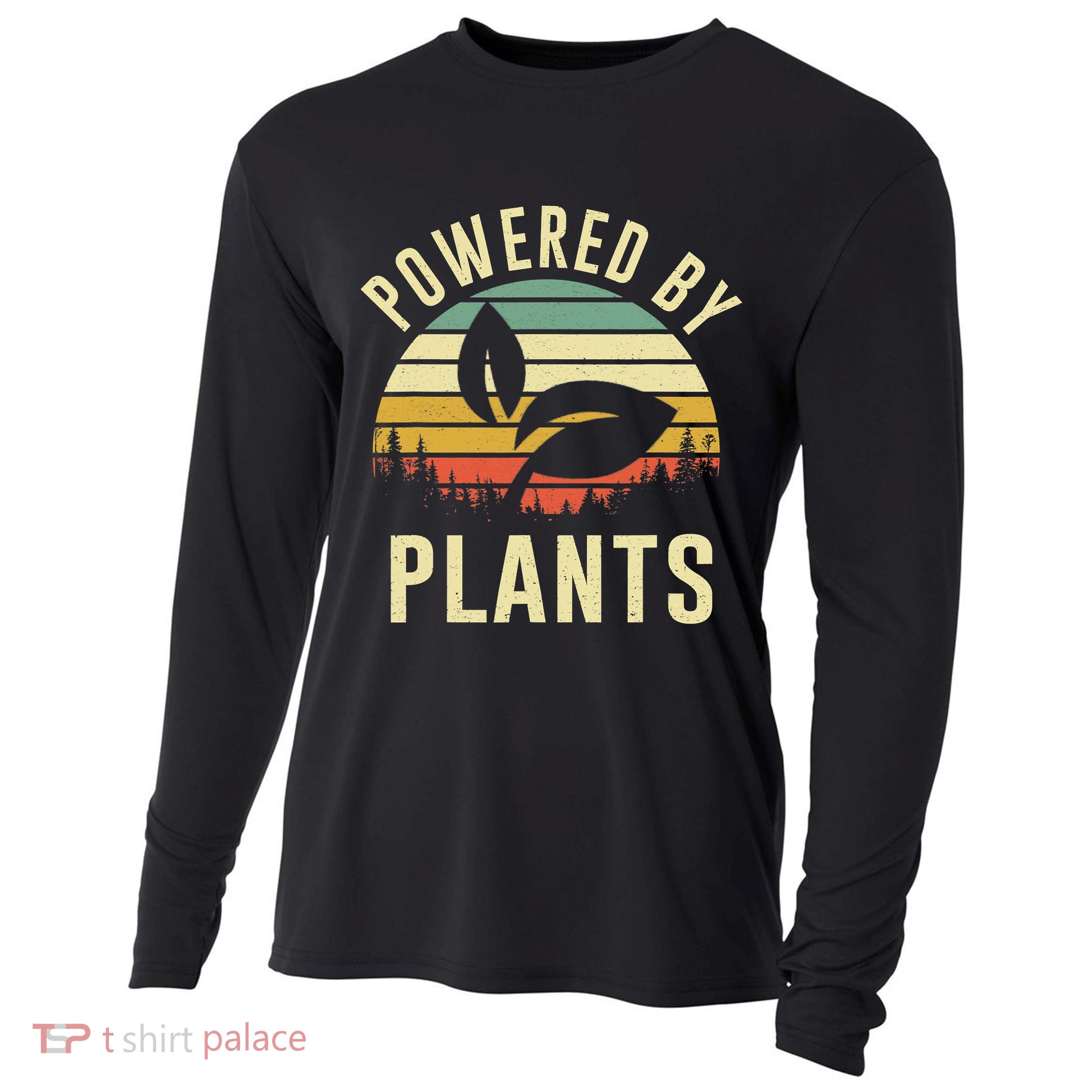 Powered By Plants Vintage Vegetarian By Vegan Diet Cooling Performance Long Sleeve Crew