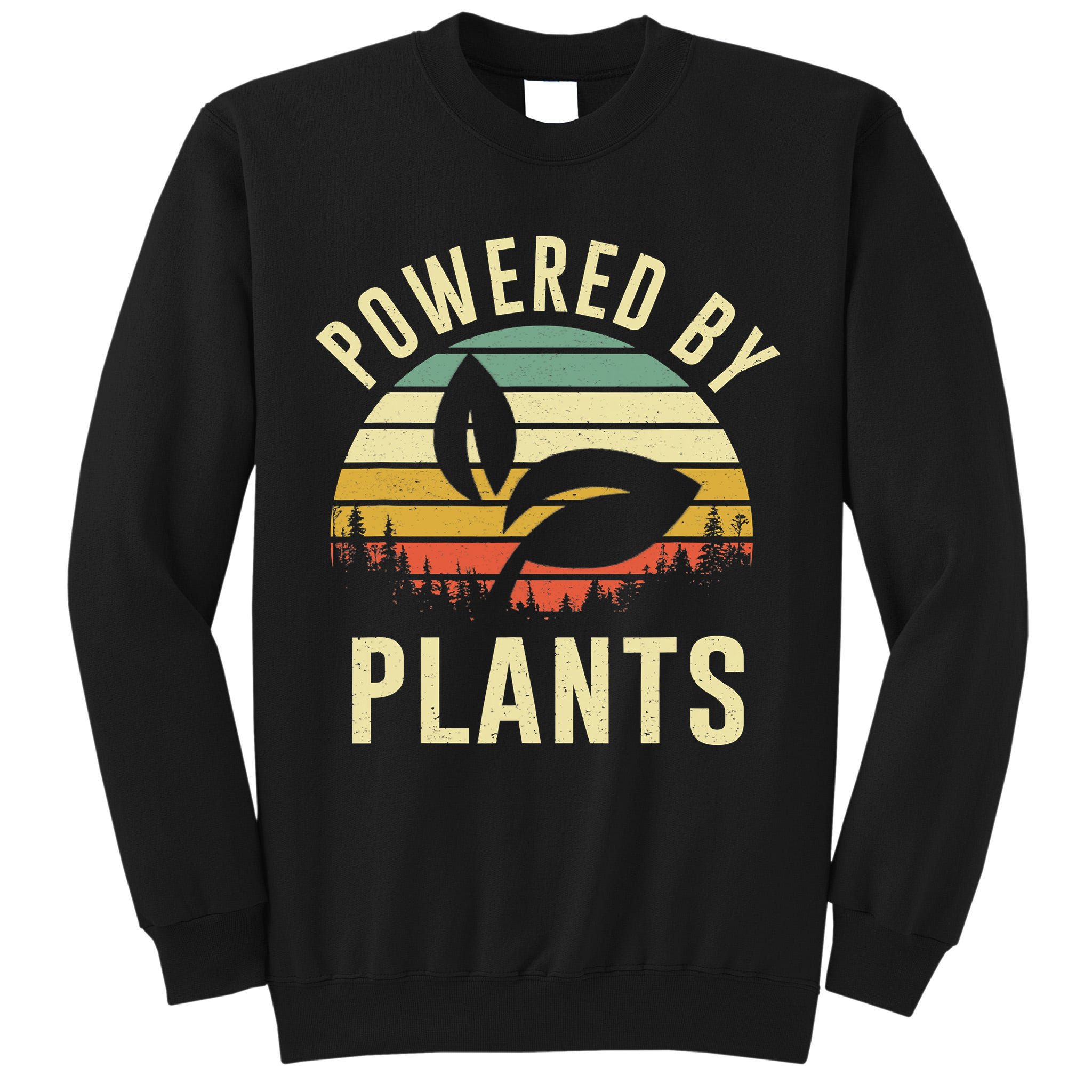 Powered By Plants Vintage Vegetarian By Vegan Diet Tall Sweatshirt