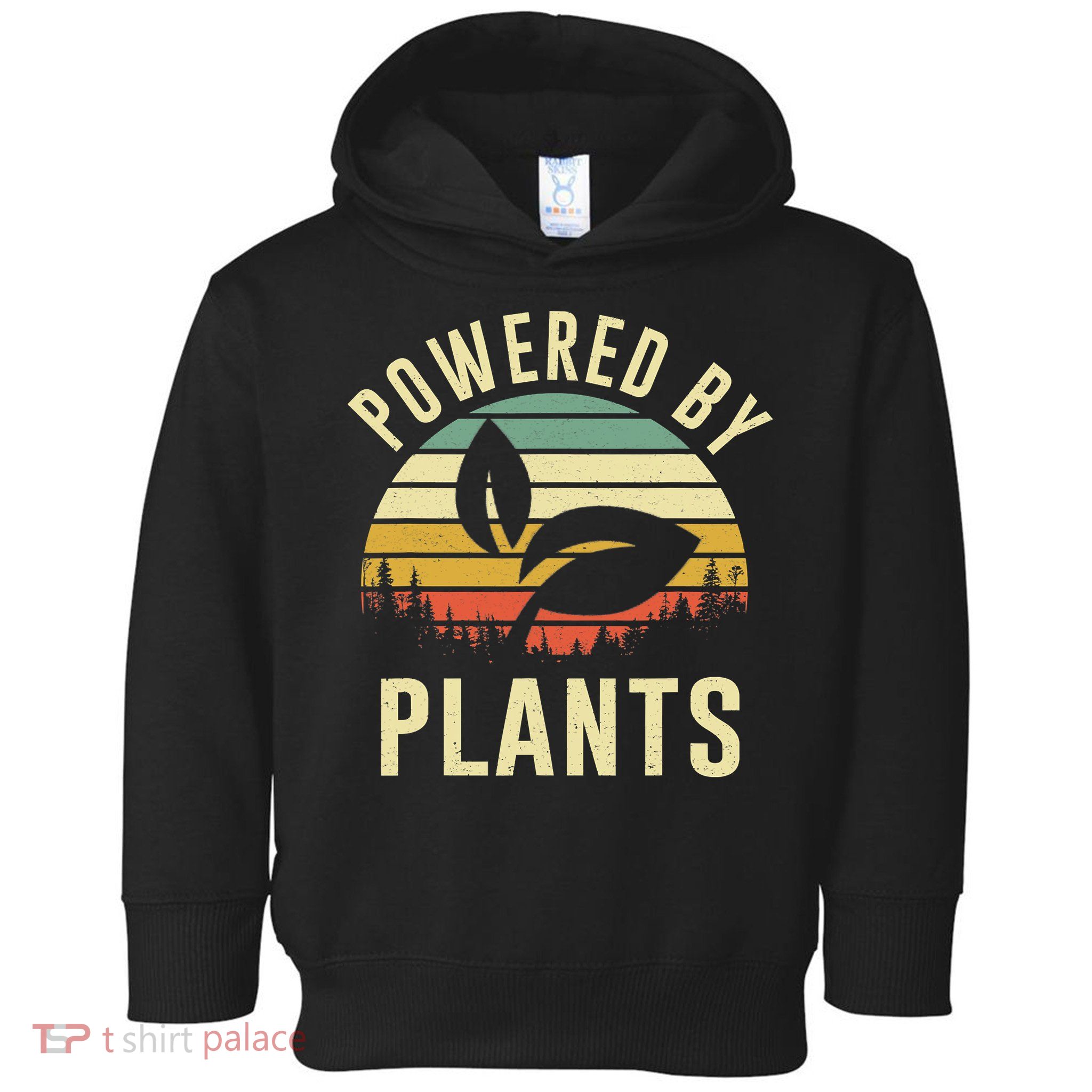 Powered By Plants Vintage Vegetarian By Vegan Diet Toddler Hoodie