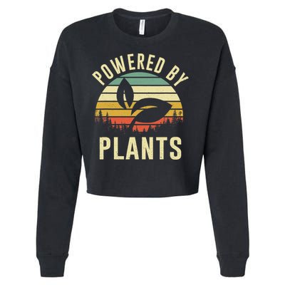 Powered By Plants Vintage Vegetarian By Vegan Diet Cropped Pullover Crew