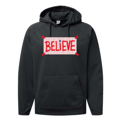 P.H.I.L.L.Y Believe Philadelphia Baseball Player Performance Fleece Hoodie