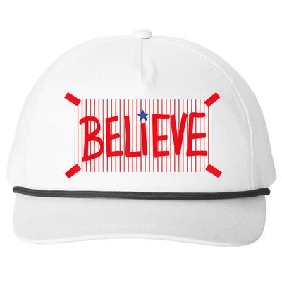 P.H.I.L.L.Y Believe Philadelphia Baseball Player Snapback Five-Panel Rope Hat