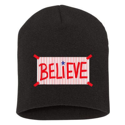 P.H.I.L.L.Y Believe Philadelphia Baseball Player Short Acrylic Beanie