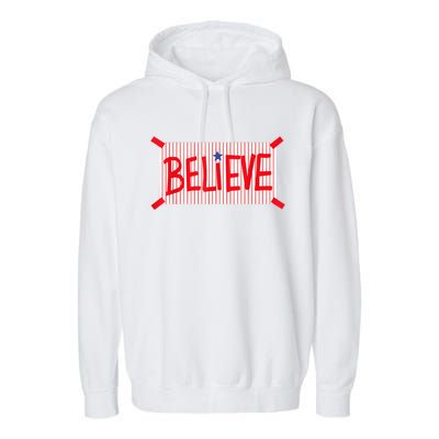 P.H.I.L.L.Y Believe Philadelphia Baseball Player Garment-Dyed Fleece Hoodie