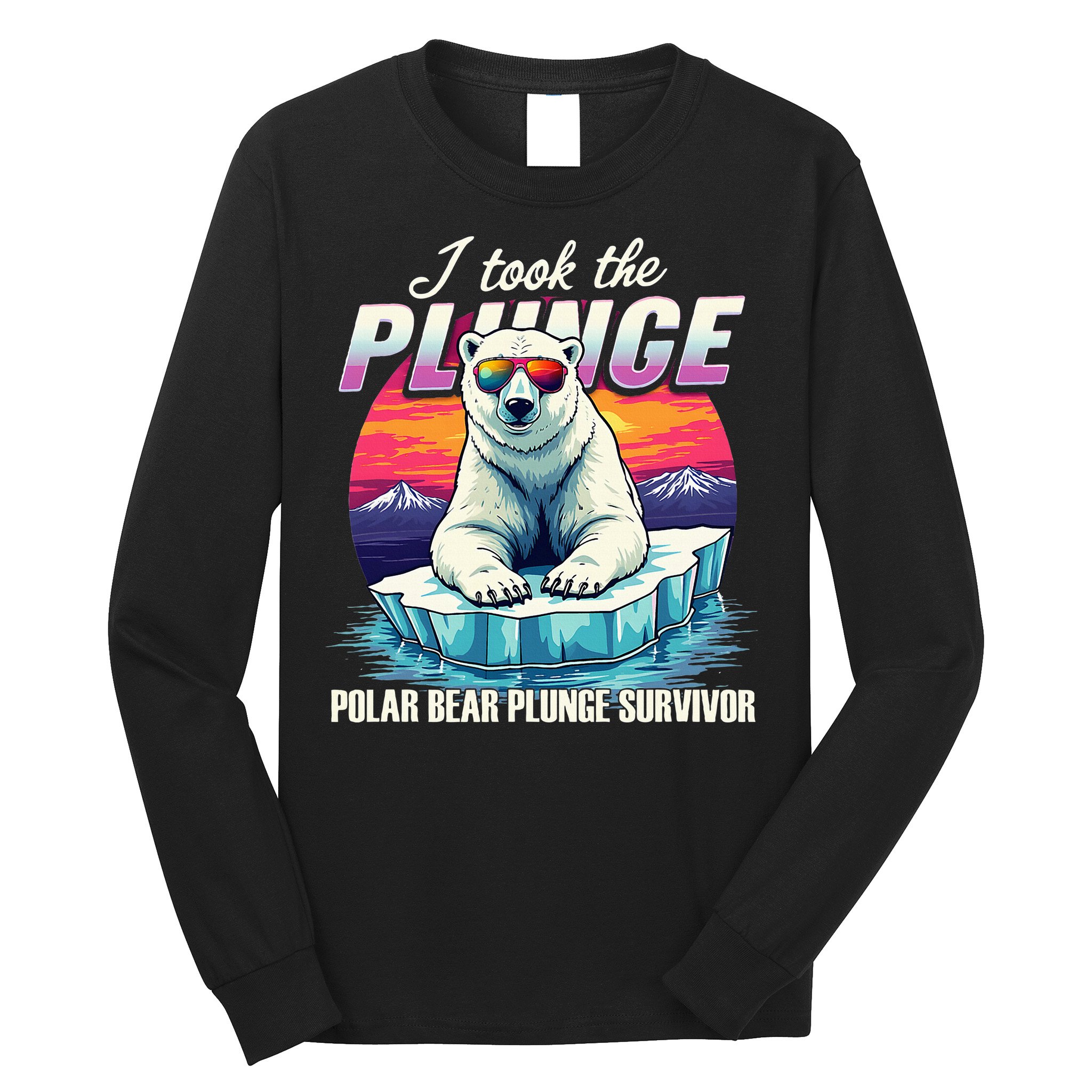 Polar Bear Plunge Survivor Fun Winter Adventurers Apparel Long Sleeve Shirt