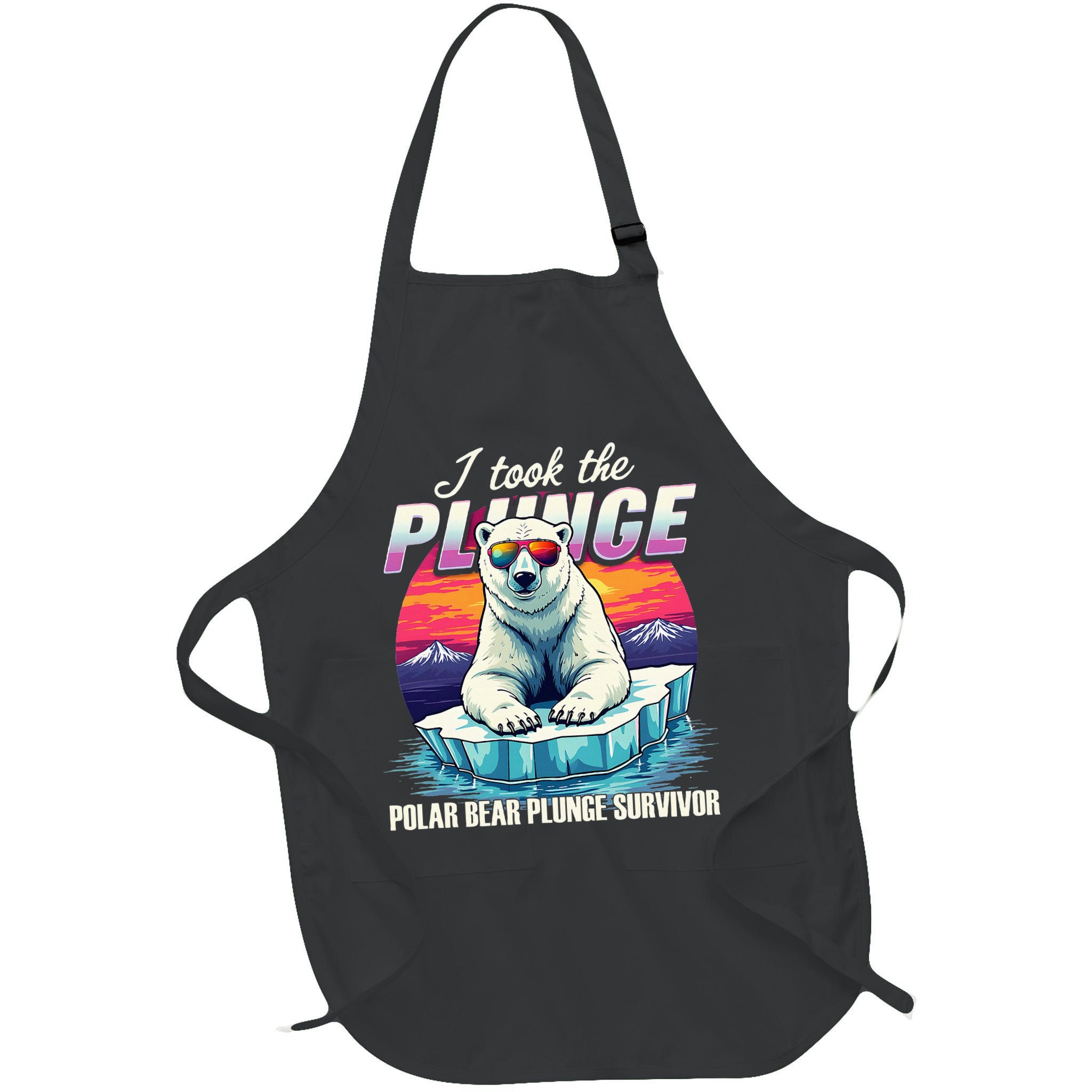 Polar Bear Plunge Survivor Fun Winter Adventurers Apparel Apron