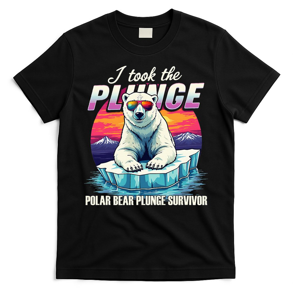Polar Bear Plunge Survivor Fun Winter Adventurers Apparel T-Shirt