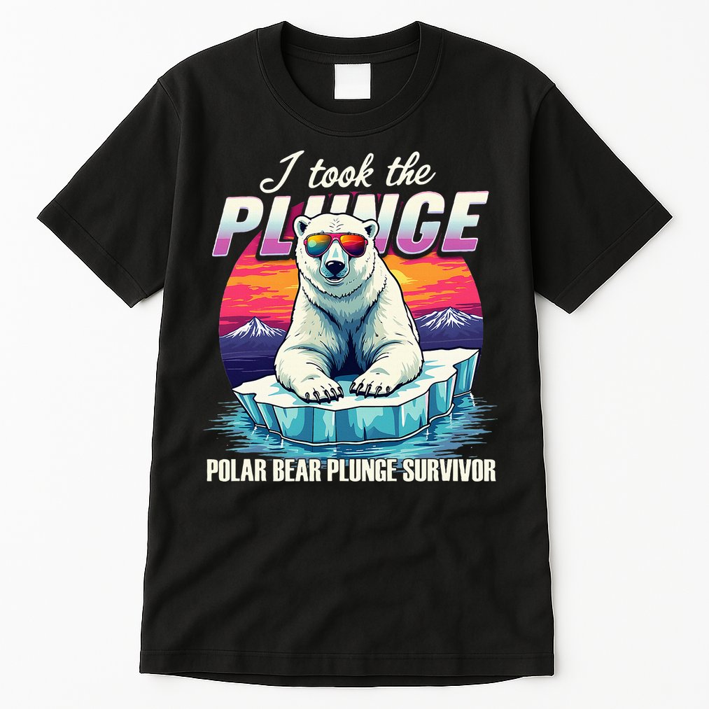 Polar Bear Plunge Survivor Fun Winter Adventurers Apparel Tall T-Shirt