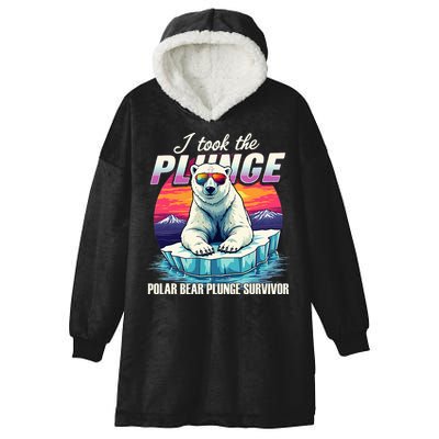 Polar Bear Plunge Survivor Fun Winter Adventurers Apparel Hooded Wearable Blanket