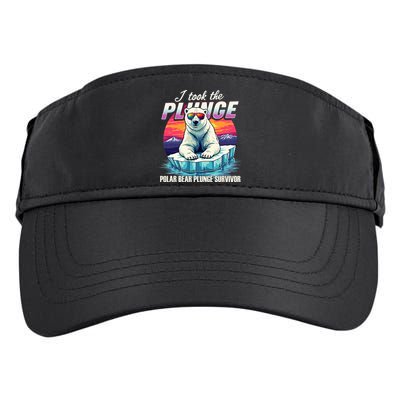 Polar Bear Plunge Survivor Fun Winter Adventurers Apparel Adult Drive Performance Visor