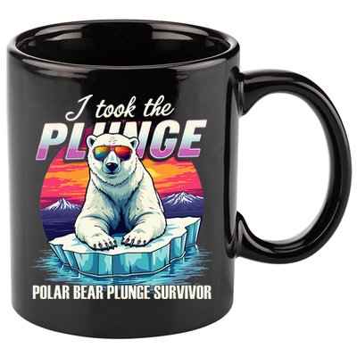 Polar Bear Plunge Survivor Fun Winter Adventurers Apparel 11oz C Handle Ceramic Mug