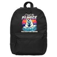 Polar Bear Plunge Survivor Fun Winter Adventurers Apparel 16 in Basic Backpack