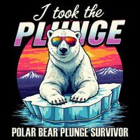 Polar Bear Plunge Survivor Fun Winter Adventurers Apparel 16 in Basic Backpack
