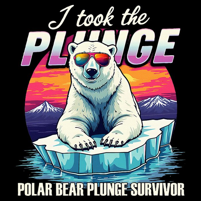 Polar Bear Plunge Survivor Fun Winter Adventurers Apparel 16 in Basic Backpack