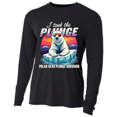 Polar Bear Plunge Survivor Fun Winter Adventurers Apparel Cooling Performance Long Sleeve Crew