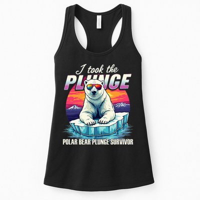 Polar Bear Plunge Survivor Fun Winter Adventurers Apparel Womens Tank Top