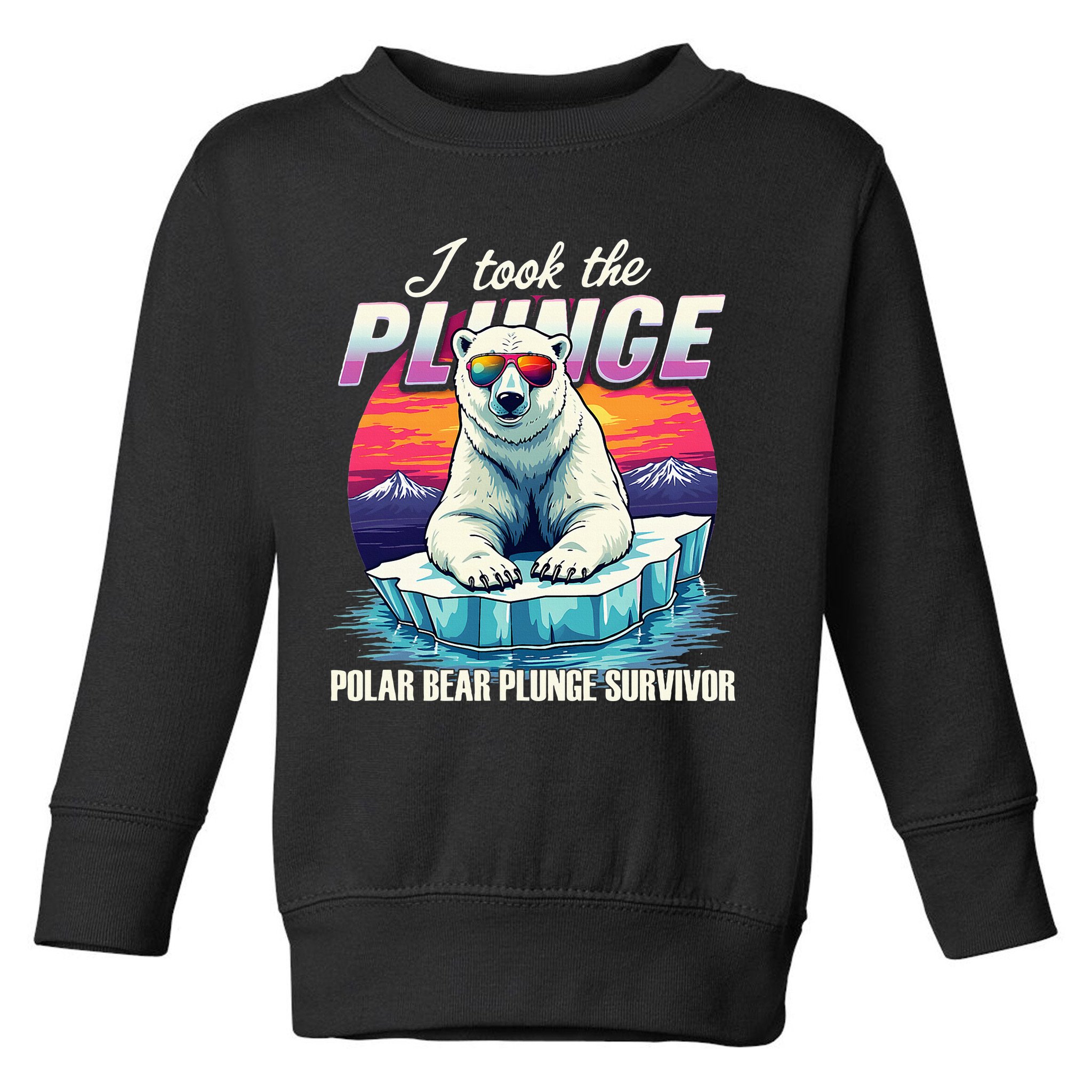 Polar Bear Plunge Survivor Fun Winter Adventurers Apparel Toddler Sweatshirt