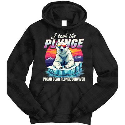 Polar Bear Plunge Survivor Fun Winter Adventurers Apparel Tie Dye Hoodie