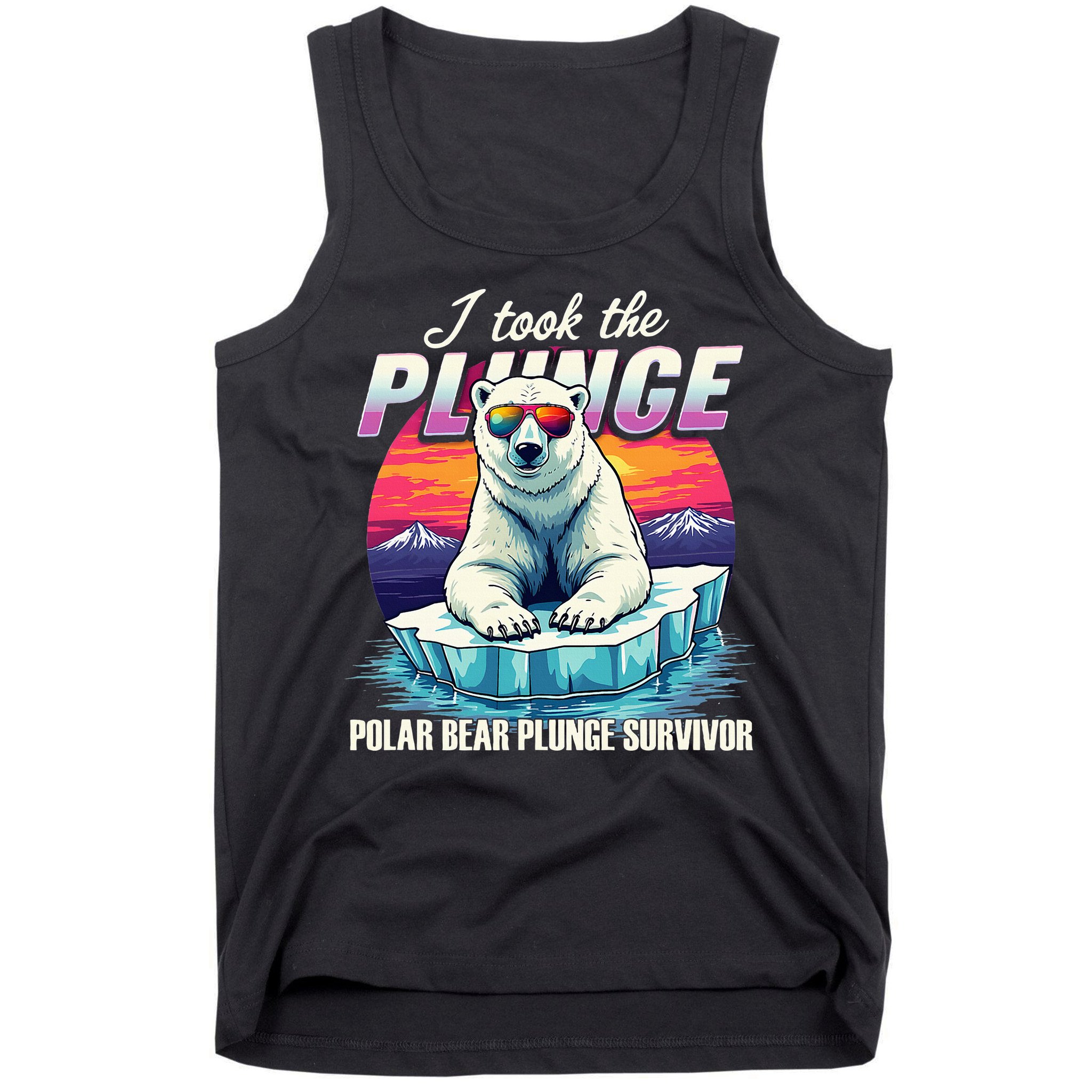 Polar Bear Plunge Survivor Fun Winter Adventurers Apparel Tank Top