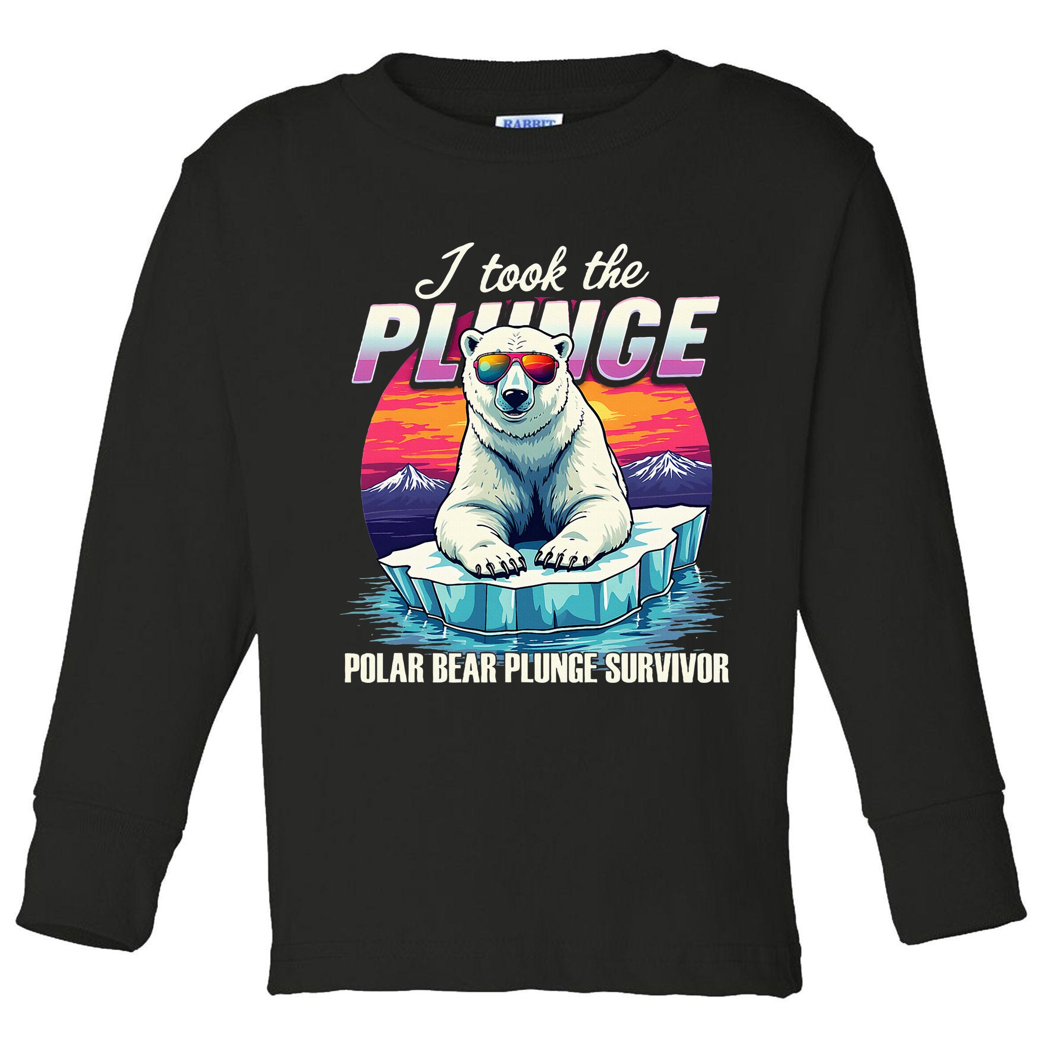 Polar Bear Plunge Survivor Fun Winter Adventurers Apparel Toddler Long Sleeve Shirt