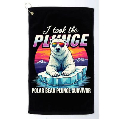 Polar Bear Plunge Survivor Fun Winter Adventurers Apparel Golf Towel