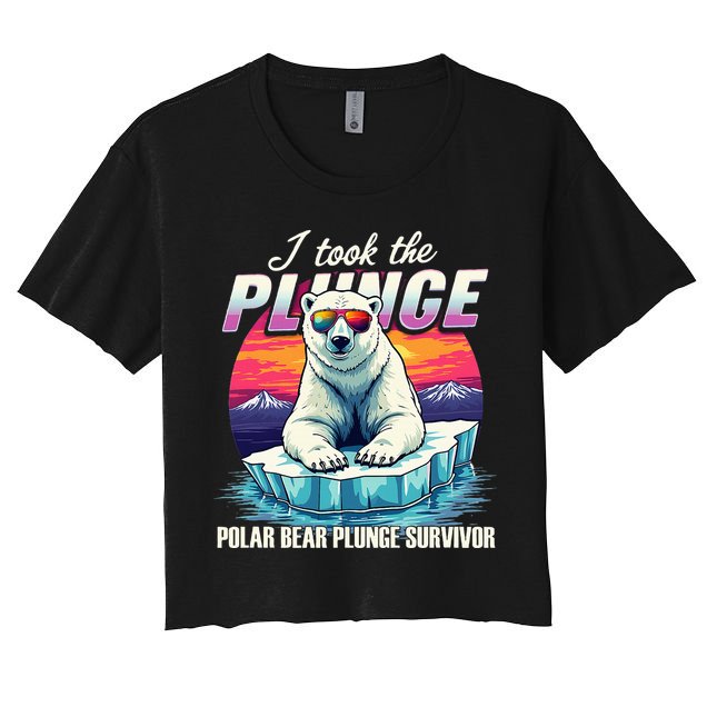 Polar Bear Plunge Survivor Fun Winter Adventurers Apparel Crop Top