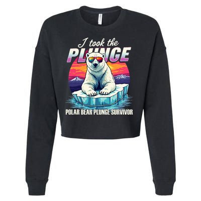Polar Bear Plunge Survivor Fun Winter Adventurers Apparel Cropped Pullover Crew
