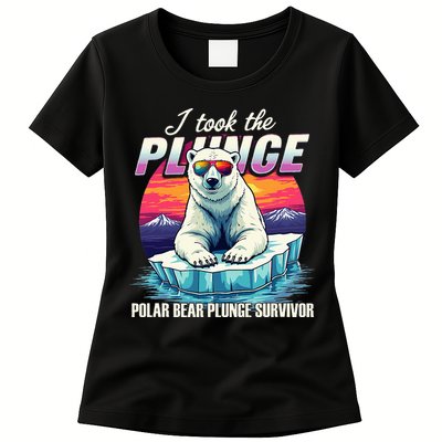Polar Bear Plunge Survivor Fun Winter Adventurers Apparel Womens T-Shirt