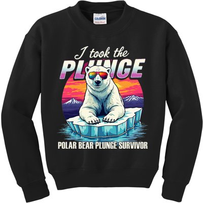 Polar Bear Plunge Survivor Fun Winter Adventurers Apparel Kids Sweatshirt