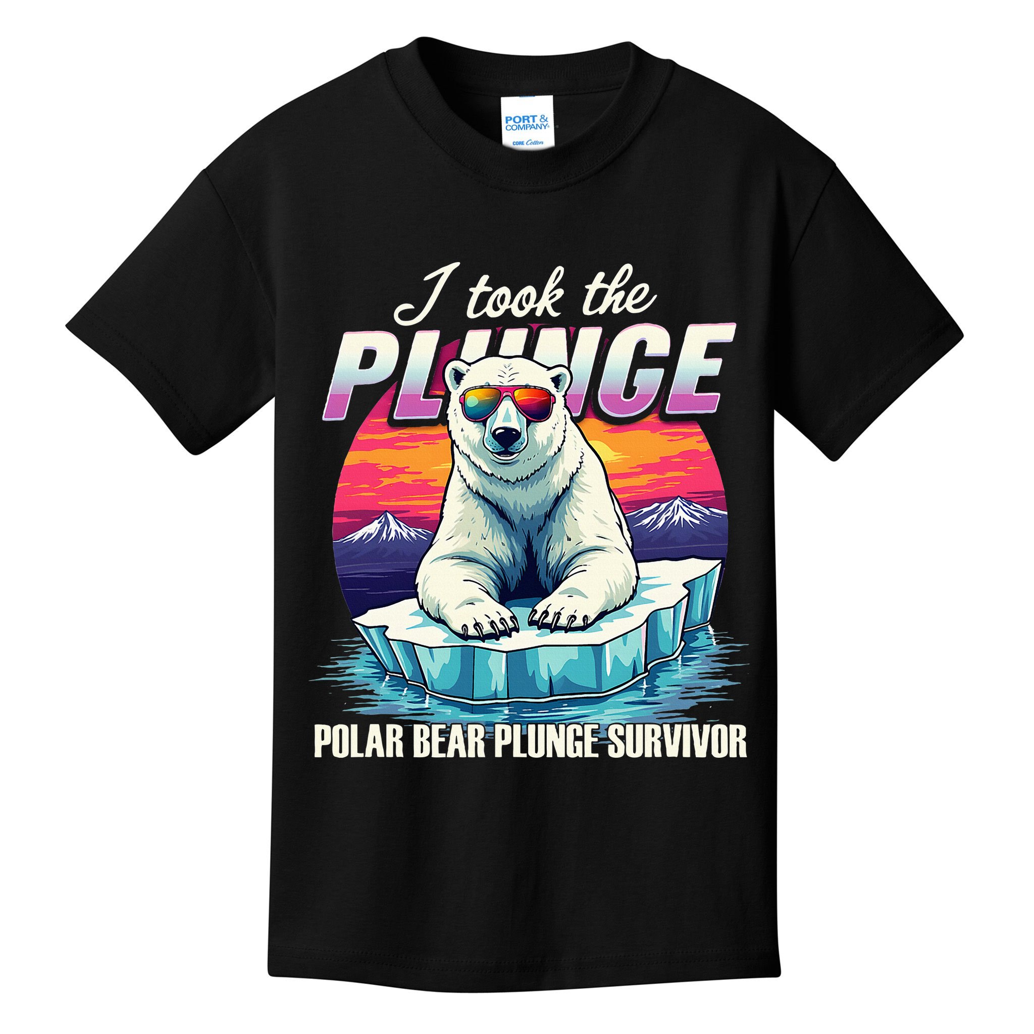 Polar Bear Plunge Survivor Fun Winter Adventurers Apparel Kids T-Shirt