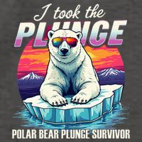 Polar Bear Plunge Survivor Fun Winter Adventurers Apparel Vector Backpack