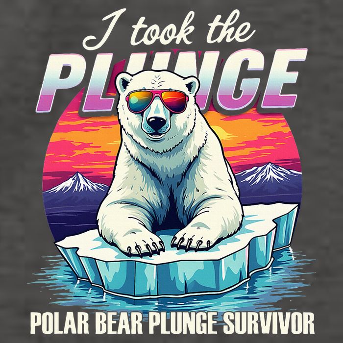 Polar Bear Plunge Survivor Fun Winter Adventurers Apparel Vector Backpack