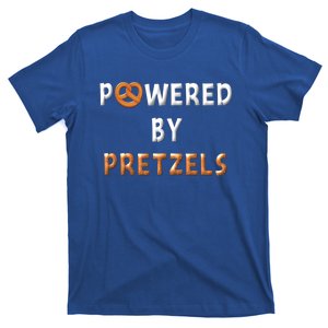 Powered By Pretzels Funny Pretzel Lovers Pretzel Day Saying Cute Gift T-Shirt