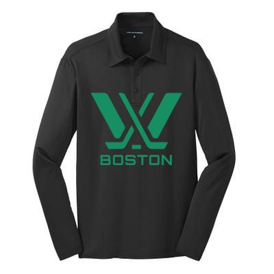 Pwhl Boston Silk Touch Performance Long Sleeve Polo