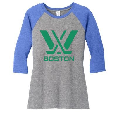 Pwhl Boston Women's Tri-Blend 3/4-Sleeve Raglan Shirt