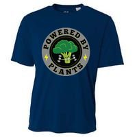 Powered By Plants Funny Vegan Plant Power Cooling Performance Crew T-Shirt