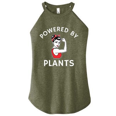 Powered By Plants Retro Womens Vegan Fitness Women's Perfect Tri Rocker Tank