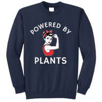 Powered By Plants Retro Womens Vegan Fitness Sweatshirt