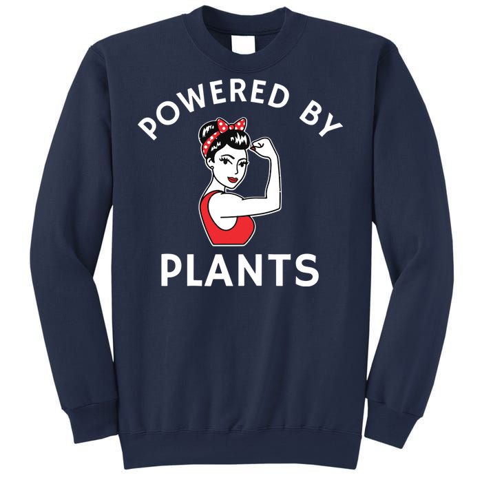 Powered By Plants Retro Womens Vegan Fitness Sweatshirt