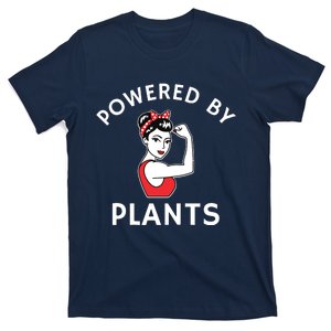 Powered By Plants Retro Womens Vegan Fitness T-Shirt