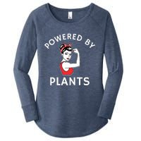 Powered By Plants Retro Womens Vegan Fitness Women's Perfect Tri Tunic Long Sleeve Shirt