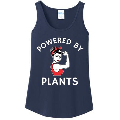 Powered By Plants Retro Womens Vegan Fitness Ladies Essential Tank