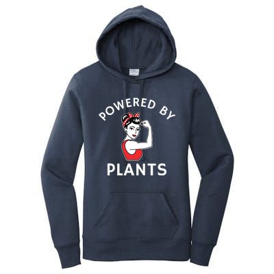 Powered By Plants Retro Womens Vegan Fitness Women's Pullover Hoodie