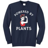 Powered By Plants Retro Womens Vegan Fitness Tall Sweatshirt