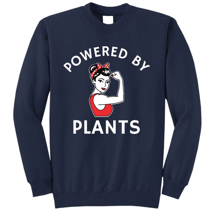 Powered By Plants Retro Womens Vegan Fitness Tall Sweatshirt