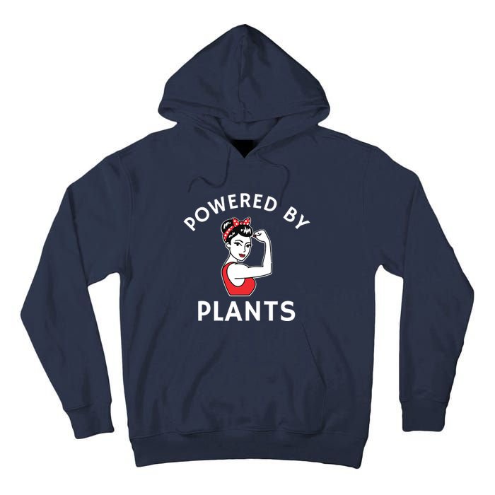 Powered By Plants Retro Womens Vegan Fitness Tall Hoodie