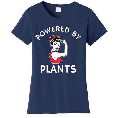 Powered By Plants Retro Womens Vegan Fitness Women's T-Shirt