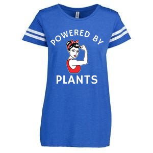 Powered By Plants Retro Womens Vegan Fitness Enza Ladies Jersey Football T-Shirt